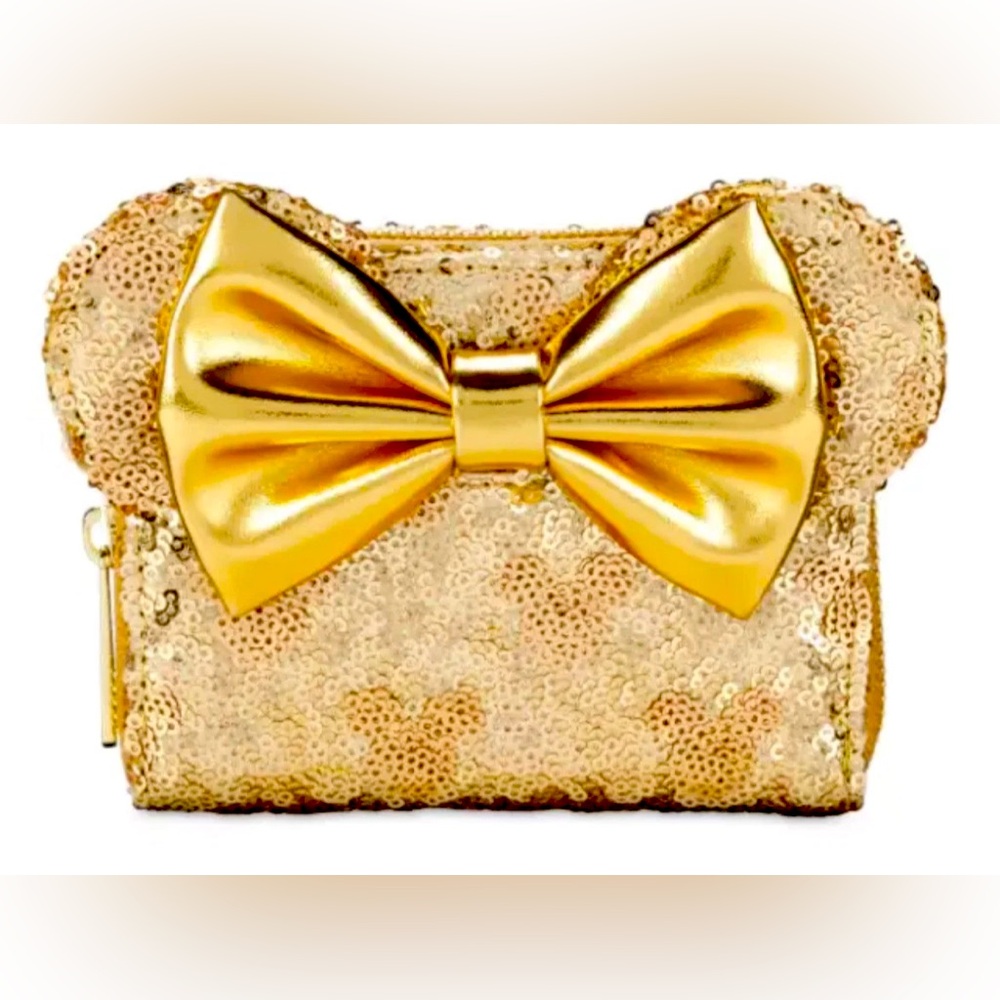 Gold Sequin Bow Clutch